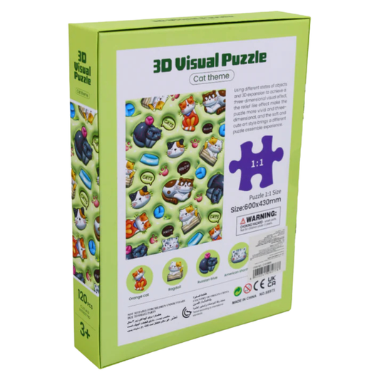 Puzzle con efecto visual 3D Gatitos