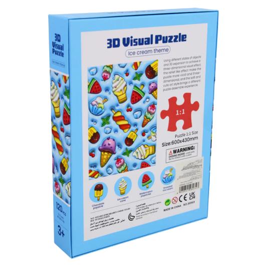 Puzzle con efecto visual 3D Helados