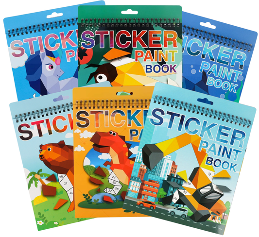 Sticker Paint Book - Pinta con Stickers (Varios Temas)