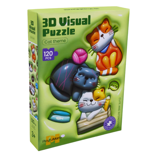 Puzzle con efecto visual 3D Gatitos