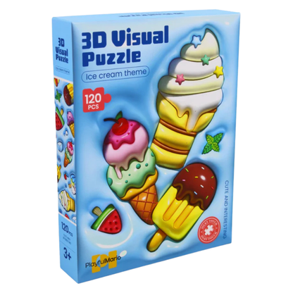 Puzzle con efecto visual 3D Helados