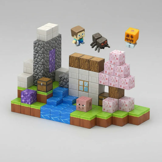 Bloques magnéticos 110 piezas + 3 Figuras al azar