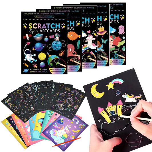 Cartas Mess Free Doble Cara (Raspa + Pinta) - Varios Temas